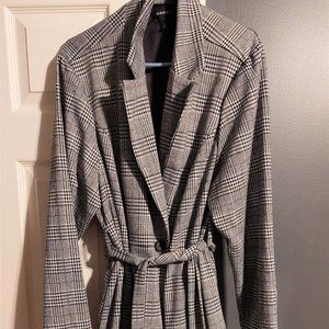Torrid Knee Length Plaid Anorak Trench Coat Winter Jacket Size 3 XXXL